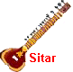 Image of a modern Sitar an Indian instrument